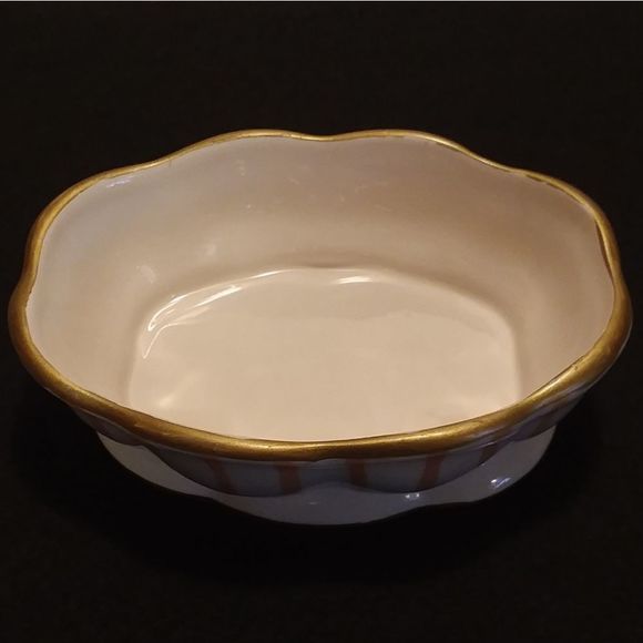 Orange & White Striped Candy or Trinket Dish - Picture 5 of 6